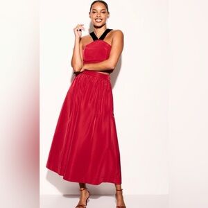 Old Navy The Occasion Taffeta Cropped Halter Bow Top & Maxi Skirt XXL NWT Dress